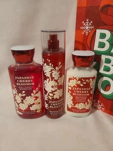 "Japanese Cherry Blossom" By Bath &Body Works Gel/Lotion /Body Mist Gift Set - Picture 1 of 10