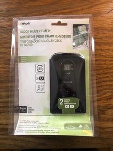 Woods 50016WD Temporizador Calentador Bloque Enchufable Digital 24 Horas Exterior, 2 Con Conexión a Tierra - Imagen 1 de 2