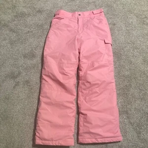 Columbia Snow Pants Girls Size Large Pink Grow System Ski Snowboard adjustable - Picture 1 of 12