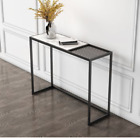 Modern Luxury Design Console Table Furniture Black Stainless Steel Wood New