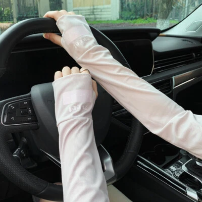 UV Protection Sleeves Long Arm Sleeves Cooling Sleeves IceSilk Arm Cover Sleeve⊥ - Image 1 of 4