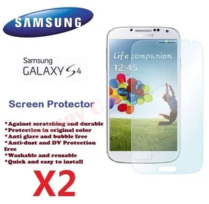 2 X Samsung i9500 i9505 Galaxy S4 IV Screen Protector Crystal Ultra Clear Film - Bild 1 von 1