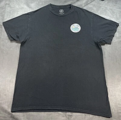 Fade Black Hang Ten Surf Company Shirt XL Hawaii Ocean 2 Sided Wave Pipe wetsuit - Image 1 of 4