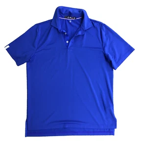 RLX Ralph Lauren Polo Shirt Blue Wicking Men Medium Golf - Picture 1 of 10