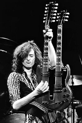 Jimmy Page - Led Zeppelin - Premium High Gloss Art Print Poster. (018P) (24”x36” - Image 1 of 4