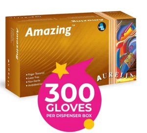 Aurelia Amazing Purple Blue Nitrile Powder Free Gloves 300 - 3000's ALL SIZES - Picture 1 of 4