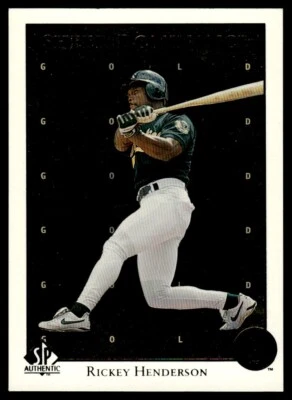 1998 SP Authentic Sheer Dominance GOLD Rickey Henderson /2000 Oakland Athletics - Image 1 of 2