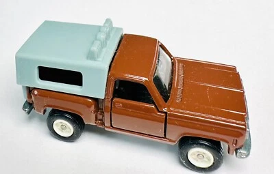 1978 TOMY TOMICA POCKET CARS CHEVROLET PICK UP TRUCK OPENING DOORS BROWN - Image 1 of 4