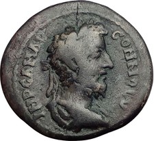 COMMODUS 177AD Parion Mysia ASCLEPIUS Veterinary Medicine God Roman Coin i65172