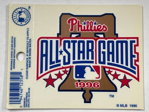 Philadelphia Phillies 1996 All-Star Game Commemorative Window Cling Cover