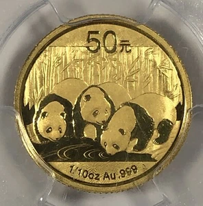 2013 China Panda 1/10oz Gold 50 Yuan. PCGS MS 69. First Strike - Picture 1 of 5