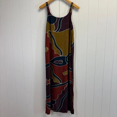 Maxi Vestido Batik Boho De Colección Nomadic Traders Mujeres Años 90 Talla M Vacaciones Playa Crucero Foto 1 de 4
