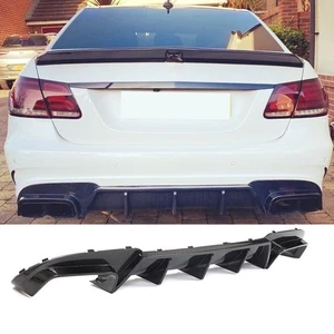 Carbon Fiber Rear Bumper Diffuser Lip For Mercedes Benz W212 E350 E63 2013-2016 - Picture 1 of 12