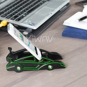 dual-slot tabletop de bureau CNC aluminum vert sportscar style pour mobile phone - Afbeelding 1 van 4