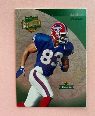 1997 Playoff Absolute Football Andre Reed Beginnings #91 HOF Buffalo Bills - Image 1 of 2
