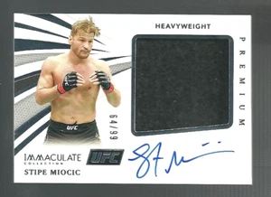 64/99 Stipe Miocic 2021 UFC Panini Immaculate Collection Premium Relic Auto - Picture 1 of 2