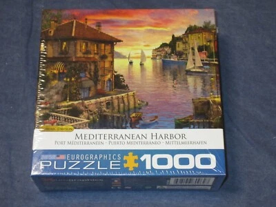 NEW NIP 1000 Piece PUZZLE by Eurographics MEDITERRANEAN HARBOR - Dominic Davison - Image 1 of 3