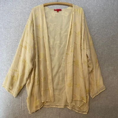 Shamask Talla 3 Mezcla de Seda Terciopelo Pieza de Colocación Transparente Crema Floral Fluido EE. UU. Foto 1 de 4