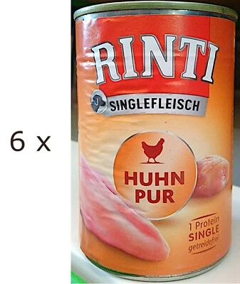 (EUR 8,31 / kg)  Rinti Singlefleisch Huhn pur getreidefrei: 6  x 400 g = 2,4 kg - Bild 1 von 4