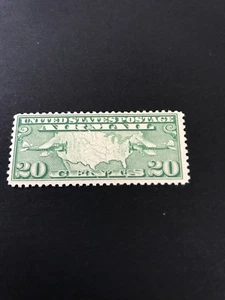 US Scott  #C9 Map & Plane 20¢ Yellow Green (1927) MNH ***FREE SHIP*** - Picture 1 of 2