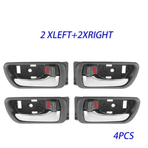 Inside Door Handle Gray Chrome Driver Passenger SET of 4 for 02-06 Toyota Camry - Picture 1 of 11