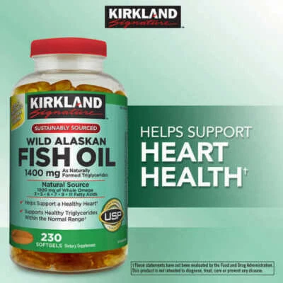 Nuevo Kirkland Signature Wild Alaskan Fish Oil 1400 mg230 cápsulas blandas ENVÍO GRATUITO Foto 1 de 2