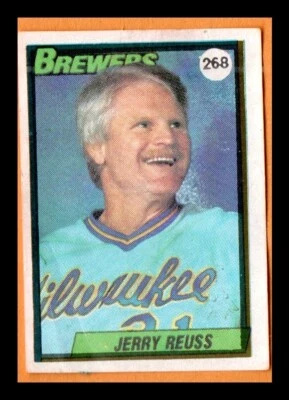 Pegatina Venezuela 1990 Jerry Reuss #268 Milwaukee Brewers sin hits MUY RARA Foto 1 de 4
