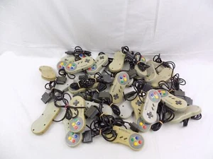 Nintendo Super Famicom SNES Bundle of 28 Grade B Yellowed Controllers for Par... - Picture 1 of 1