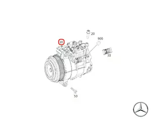 Original MERCEDES-BENZ A0008301604 Kompressor, Klimaanlage W213 S213 W222 V222 - Picture 1 of 8
