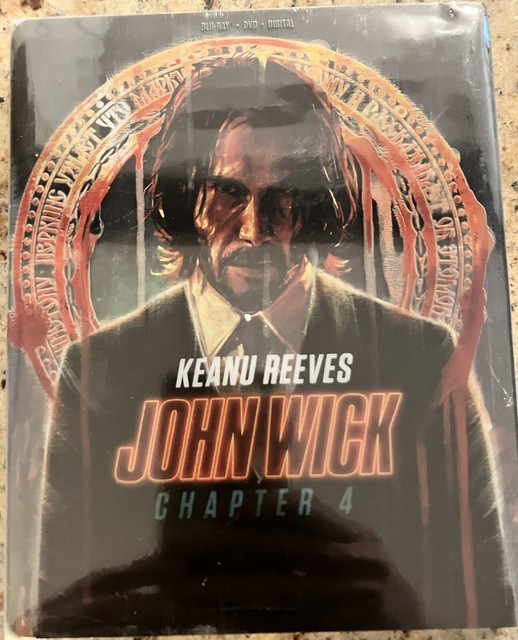 John Wick 4 Steelbook (Walmart Exclusive) (Blu-Ray + DVD + Digital Copy)  with Character Cards 