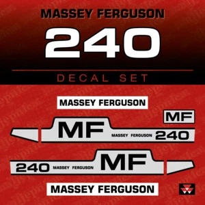 Massey Ferguson 240 MF Tractor Aftermarket Decal Sticker Aufkleber Adesivo Set - Picture 1 of 2