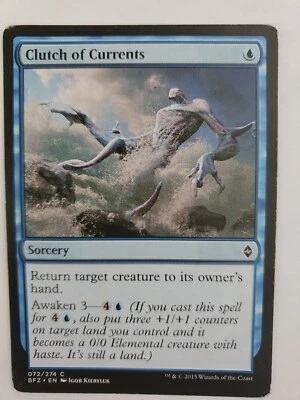 MTG Magic The Gathering Card Clutch of Currents Sorcery Blue Battle for Zendikar - Image 1 of 2