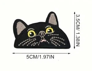 Cat Meme Embroidered Iron-on Funny Patch - Picture 1 of 2