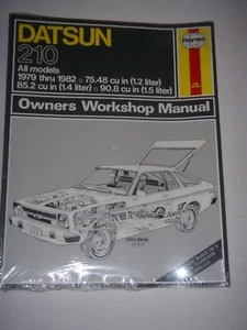 Manual de taller para propietarios Haynes Datsun 210 todos los modelos entre 1979 y 1982 - Imagen 1 de 3