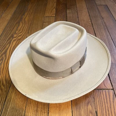 Chapéu 1950’s Miller Fedora Western Cowboy Rockabilly Masculino Tamanho 7 1/4 CLÁSSICO ✅✅✅ - Imagem 1 de 4