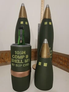 3D printed 105MM M1 COMP-B Shell - Whiskey Stash- Fake - Cosplay - Picture 1 of 10