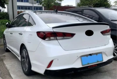 Cubierta de labio del alerón trasero negro brillante para Hyundai Sonata 2018-2019 Foto 1 de 4
