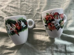 Set of 2 illy Art Collection 2003 Coffee Mug James Rosenquist Flower Ideas - Picture 1 of 6