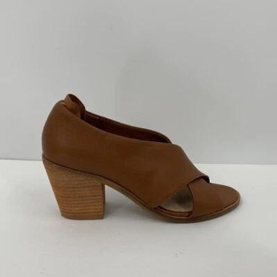 Kelsi Dagger Kacey Criss Cross Sandalia Botín Zapato Correa Ancha Tacón Marrón Tostado 7.5 Foto 1 de 4