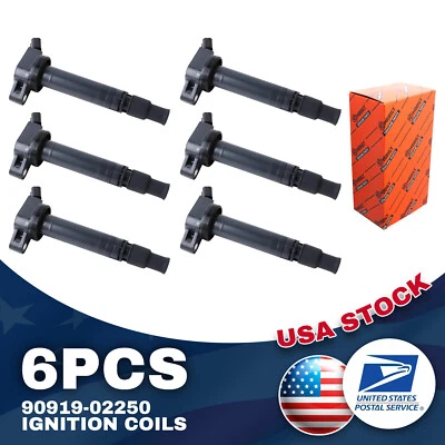 Bobinas de encendido duraderas negras rendimiento 90919-02250 6X para SCION TC 2011-2016 Foto 1 de 4