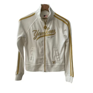 MLB - LB-03 ~ New York Yankees ~ Ivory Velour Jacket with gold stitching size L - Picture 1 of 16