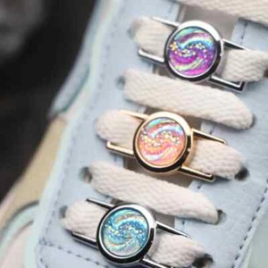 2 x Fibbia stringata per lacci per scarpe Air Force 1 AF1 etichette ricambio scarpe da ginnastica - Foto 1 di 17