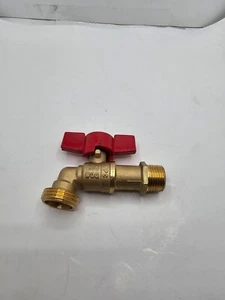 (QTY 2) UPC Quarter Turn Hose Bibbs Brass 1/2" x 3/4" 200 WOG - Picture 1 of 9