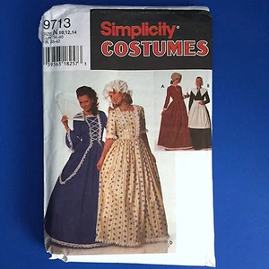 Simplicity Puritan 18th 19th Century Costume Pattern 9713 Size N 10 12 14  - Picture 1 of 6