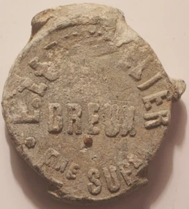 Plomb de Sac, Moulins àCylindres de Cherisy, Dreux, Farine superieur, vers 1900! - Picture 1 of 2