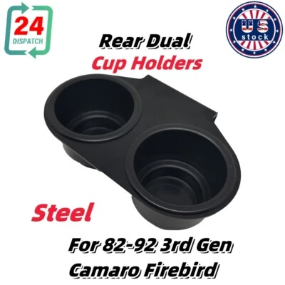 US For 3rd Gen Camaro Firebird 82-92 Rear Dual Cup Holders Ashtray Replace 1SET Foto 1 de 4