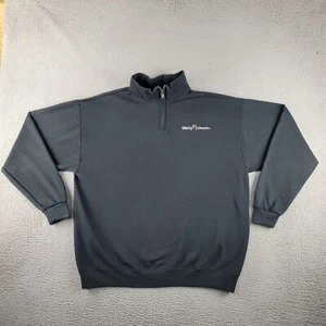 Mercy Orthopedics Sweatshirt Mens 2XL Black 1/4 Zip Hospital Uniform Pullover - Picture 1 of 10
