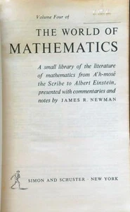 THE WORLD OF MATHEMATICS VOL. IV NEWMAN JAMES R. SIMON & SCHUSTER 1959 \ - Imagen 1 de 1