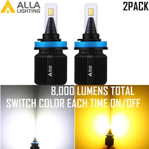 H11 Switchback White YELLOW Cornering|Daytime Running|Fog Light|Headlight Bulb - Picture 1 of 8