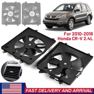 Juego de ventilador de refrigeración del radiador y ventilador condensador de aire acondicionado para Honda CR-V CRV 2010-2011 2,4 L - Imagen 1 de 16